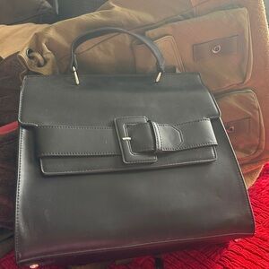 Christian Lacroix Black Leather Women's Briefcase